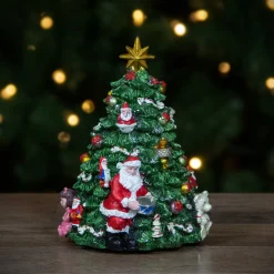 Hot Rotating Christmas Tree Music Box with Santa - 5.5" Animated & Musical
