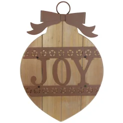 Sale Rustic JOY Christmas Ornament Wall Sign - 17.25" Door