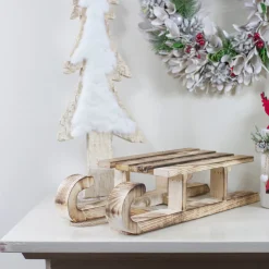 Outlet Rustic Wooden Sleigh with Twine Rope Christmas Wall Decoration - 16" Sleighs