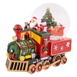 Sale Santa Driving the Train Musical Christmas Snow Globe - 8.25" Snow Globes