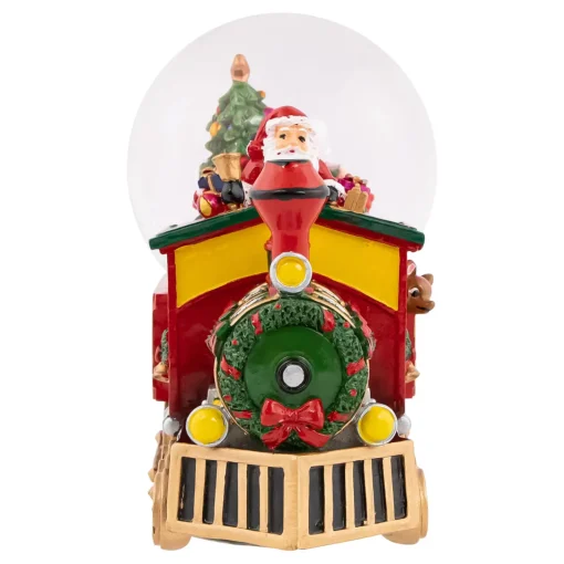 Sale Santa Driving the Train Musical Christmas Snow Globe - 8.25" Snow Globes