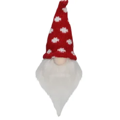 Online Santa Gnome with Polka Dot Hat Christmas Decoration - 5" - Red and White Gnomes