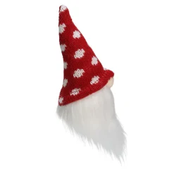 Online Santa Gnome with Polka Dot Hat Christmas Decoration - 5" - Red and White Gnomes