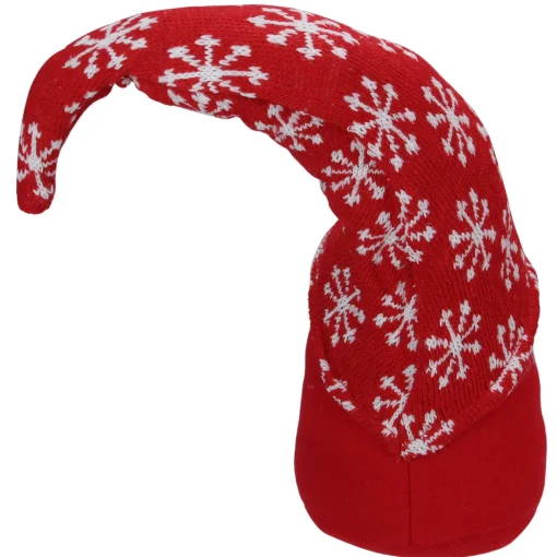 Hot Santa Gnome with Snowflake Hat Christmas Figure - 8" - Red Gnomes