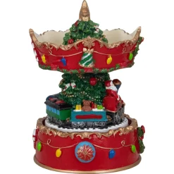 Sale Santa on Train Musical Christmas Carousel - 6