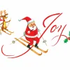 New Santa Skiing Christmas Holiday Wall Decor Art Print Wall