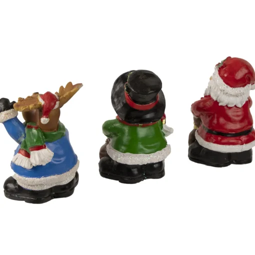 Santa, Snowman and Reindeer Christmas Stocking Holders - 5.25" - Set of 3 Stocking Holders