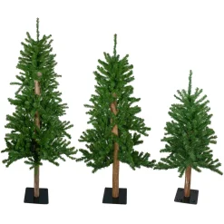 Hot Set of 3 Alpine Artificial Christmas Trees 3', 4'and 5'- Unlit Alpine