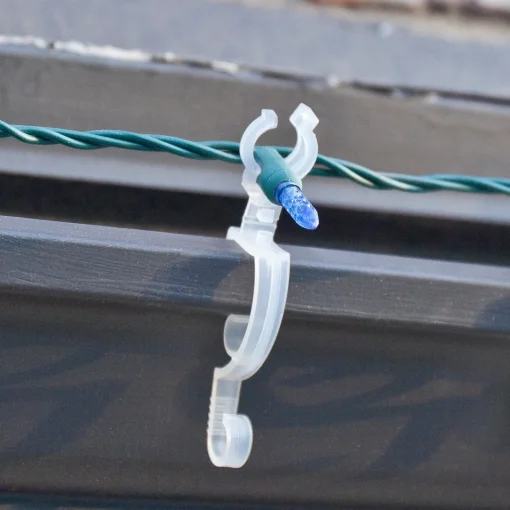 Discount Set of 75 Clear Max Pro Anywhere Christmas Light Clips - 4" Accessories