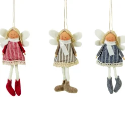 Clearance Set of 3 Hanging Angel Doll Christmas Ornaments 6" Angels & Cherubs