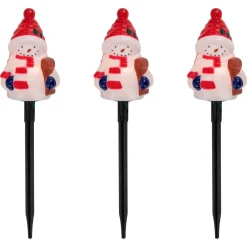 Sale Set of 4 Jolly Snowmen Christmas Pathway Markers 16" Lawn Stakes