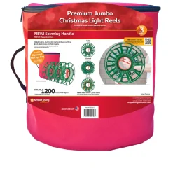 Best Set of 3 Jumbo Christmas Light Reels with Storage Bag 12.5" Accessories