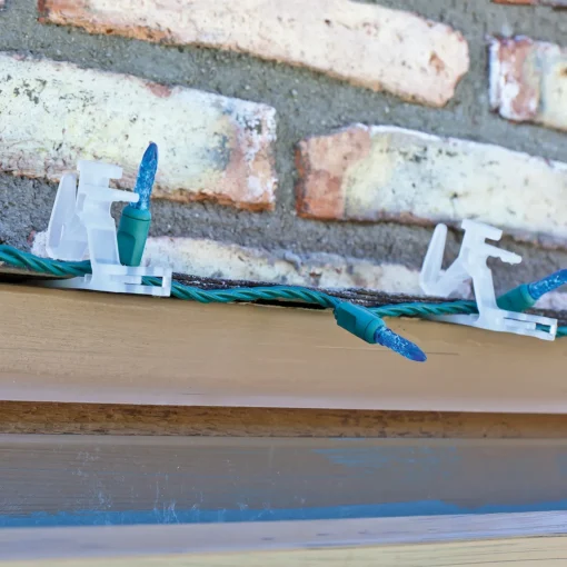 New Set of 25 Ladderless Gutter and Shingle Christmas Light Clips - 3.75" Accessories