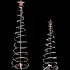 Hot Set of 2 Lighted Multi-Color Outdoor Spiral Christmas Cone Trees 4', 6' Spiral