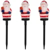 Sale Set of 4 Lighted Santa Claus Christmas Pathway Markers 16" Lawn Stakes