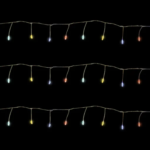 Set of 40 Multi-Color LED Fairy Christmas Lights with Remote Control 6’ Battery Operated