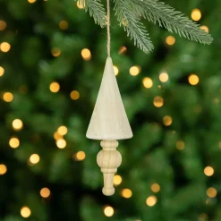 Sale Set of 3 Natural Trees Wooden Christmas Ornaments 5.5
