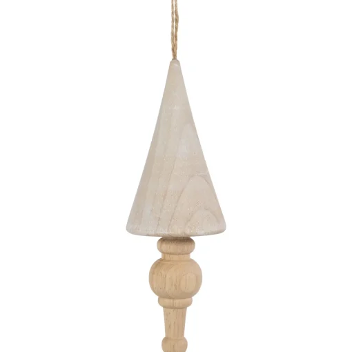 Sale Set of 3 Natural Trees Wooden Christmas Ornaments 5.5" Garden & Floral