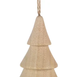 Sale Set of 3 Natural Trees Wooden Christmas Ornaments 5.5