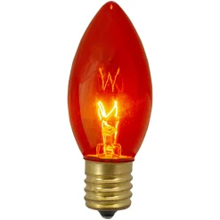 Sale Set of 4 Orange C9 Transparent Christmas Replacement Bulbs - 3" Replacement Bulbs