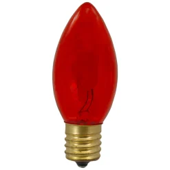 Sale Set of 4 Orange C9 Transparent Christmas Replacement Bulbs - 3" Replacement Bulbs