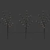 Clearance Set of 3 Pre-Lit Cherry Blossom Artificial Tree Branches, 72 Warm White LED Lights Sprays, Picks & Branches
