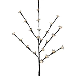 Clearance Set of 3 Pre-Lit Cherry Blossom Artificial Tree Branches, 72 Warm White LED Lights Sprays, Picks & Branches