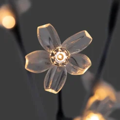 Clearance Set of 3 Pre-Lit Cherry Blossom Artificial Tree Branches, 72 Warm White LED Lights Sprays, Picks & Branches
