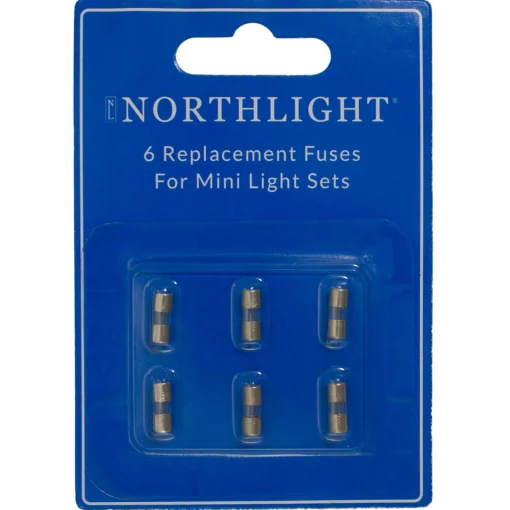 Set of 6 Replacement Fuses For Mini Christmas Lights, 3 Amps Accessories