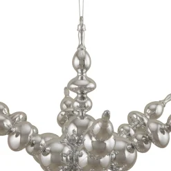 Clearance Shatterproof 3D Sunburst Snowflake Commercial Christmas Ornament - 24" - Silver Shatterproof Balls|Ball Ornaments