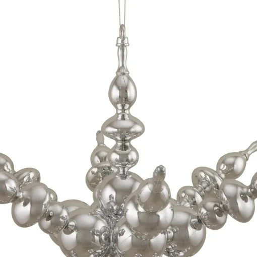 Clearance Shatterproof 3D Sunburst Snowflake Commercial Christmas Ornament - 24" - Silver Shatterproof Balls|Ball Ornaments