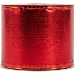 Best Shimmering Red Wired Craft Christmas Ribbon 2.5