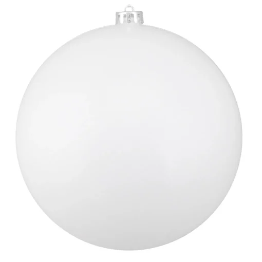 Sale Shiny Shatterproof Commercial Christmas Ball Ornament - 8" (200mm) - White Commercial