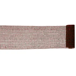 Sale Silver and Red Sparkling Christmas Craft Ribbon 6" x 4 Yards Ribbons & Bows