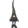 Online Sitting Gnome with Matching Hat and Shoes Christmas Figure - 18" - Gray and Black Gnomes