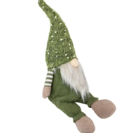 Best Sitting Christmas Gnome Decoration - 20.5" - Olive Green Gnomes