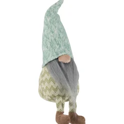 Online Sitting Gnome With Chevron Outfit Christmas Figure - 13.75
