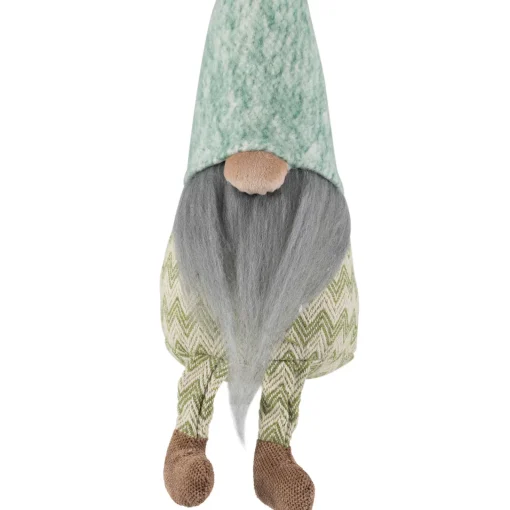 Online Sitting Gnome With Chevron Outfit Christmas Figure - 13.75" Gnomes