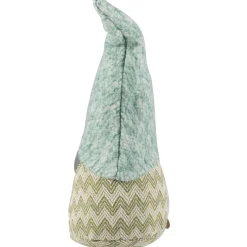 Online Sitting Gnome With Chevron Outfit Christmas Figure - 13.75