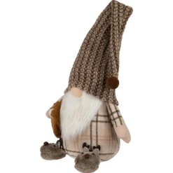 Online Sitting Gnome with Teddy Bear Christmas Figure - 14