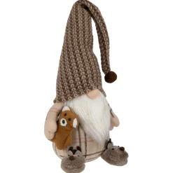 Online Sitting Gnome with Teddy Bear Christmas Figure - 14