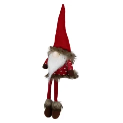 New Sitting Plush Gnome with Dangling Legs Christmas Figure - 22