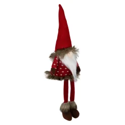 New Sitting Plush Gnome with Dangling Legs Christmas Figure - 22