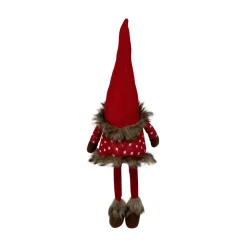 New Sitting Plush Gnome with Dangling Legs Christmas Figure - 22