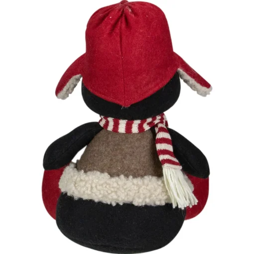 Sale Sitting Winter Penguin with Trapper Hat Christmas Decoration - 12" Animals