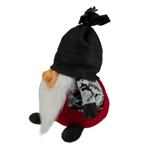 Online Smiling Gnome Christmas Figure - 9.5" - Charcoal Gray Gnomes