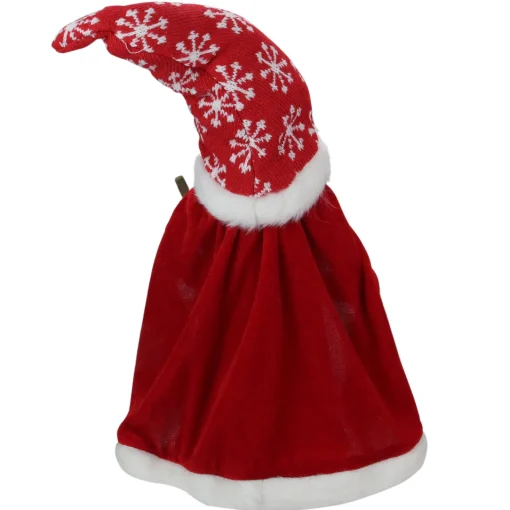 Clearance Snowflakes Santa Gnome with Cape Christmas Figure - 14.5" - Red and White Gnomes