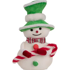 Discount Snowman with Candy Cane Christmas Figure - 10" Snowmen