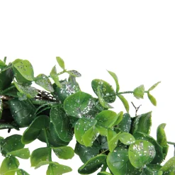 Hot Sparkling Silver and Green Grass Decorative Artificial Christmas Wreath - 8.75-Inch, Unlit Unlit