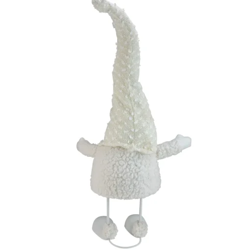 New Spring Loaded Serena Christmas Gnome with Pigtails - 24.5" - White and Beige Gnomes